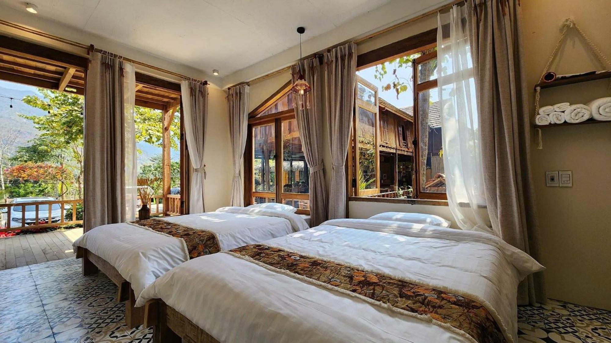 Mai Chau 4 Seasons Bungalow & Hotel Bagian luar foto